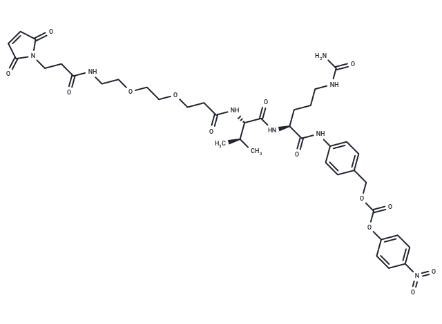 化合物 Mal-amido-PEG2-Val-Cit-PAB-PNP|T15953|TargetMol