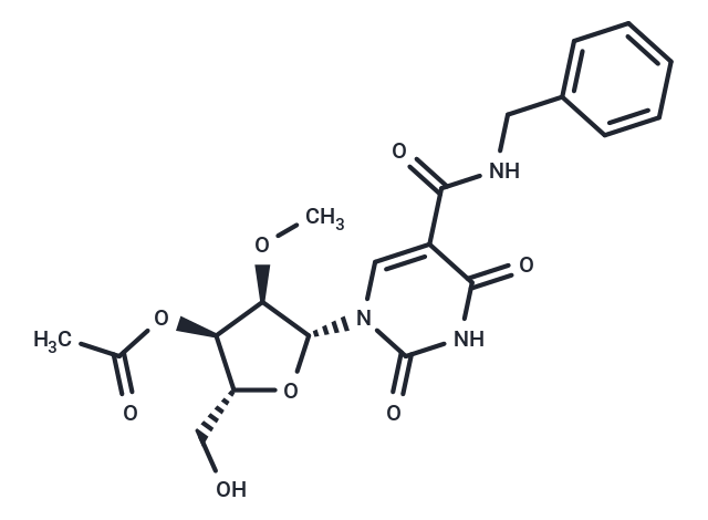 化合物 5-Benzylaminocarbonyl-3’-O-acetyl-2’-O-methyluridine|TNU0054|TargetMol