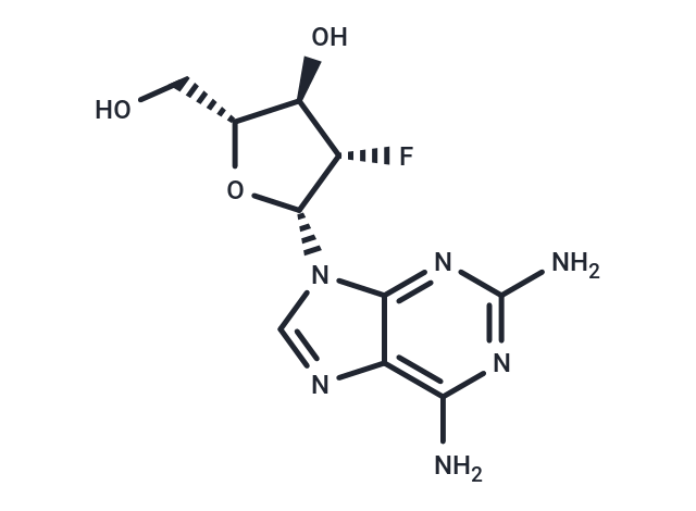 化合物 2,6-Diaminopurine -9-beta-D-(2’-deoxy-2’-fluoro)-arabinoriboside|TNU0083|TargetMol