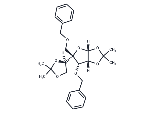 化合物 (3aR,5S,6S,6aR)-6-Benzy ?loxy-5-(benzyloxymethyl)-5-[(4R)-2,2-dimethyl-1,3-dioxolan-4-yl]-2,2-dimethyl-6,6a-dihydro-3aH-furo[2,3-d][1,3]dioxole|TNU1214|TargetMol