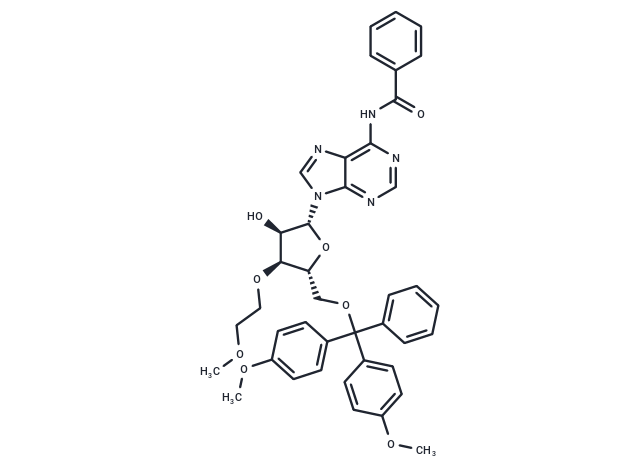 化合物 N6-Benzoyl-5’-O-(4,4’-dimethoxytrityl)-3’-O-(2-methoxyethyl)adenosine|TNU1260|TargetMol