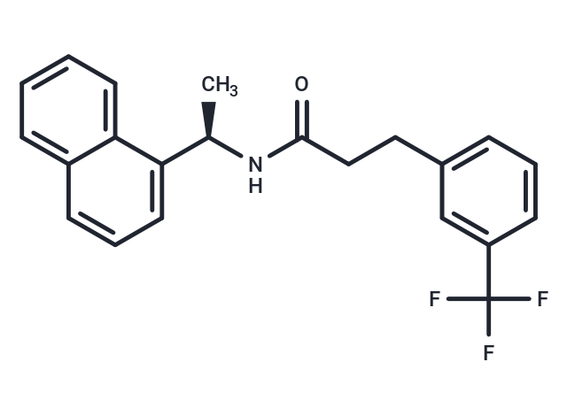 化合物 (R)-N-(1-(Naphthalen-1-yl)ethyl)-3-(3-(trifluoromethyl)phenyl)propanamide|T66209|TargetMol