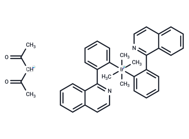 化合物 Bis[2-(1-isoquinolinyl-N)phenyl-C](2,4-pentanedionato-O2,O4)iridium(III)|T67275|TargetMol