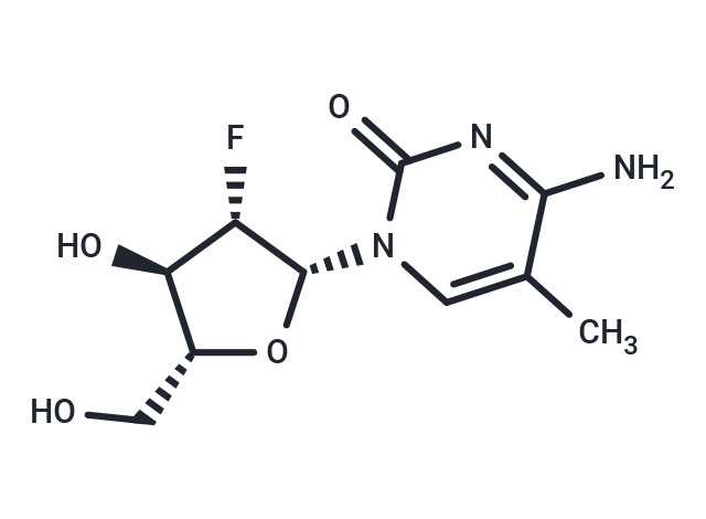 化合物 2’-Deoxy-2’-fluoro-5-methyl-arabinocytidine|TNU0184|TargetMol