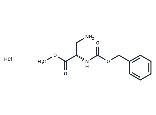 化合物 Methyl 2-(S)-[N-Carbobenzyloxy]amino-3-aminopropionate, Hydrochloride|T66664|TargetMol