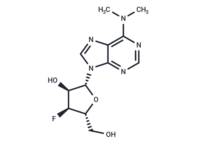 化合物 3’-Deoxy-3’-fluoro-N6,N6-dimethyladenosine|TNU0300|TargetMol