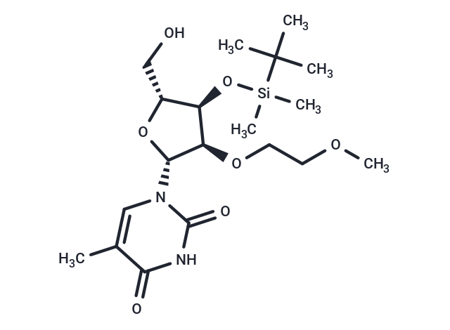 化合物 3’-O-(t-Butyldimethylsilyl)-2’-O-(2-methoxyethyl)-5-methyluridine|TNU1284|TargetMol