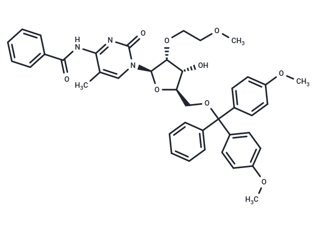 化合物 N4-Benzoyl-5’-O-(4,4’-dimethoxytrityl)-2’-O-(2-methoxyethyl)-5-methylcytidine|TNU1115|TargetMol