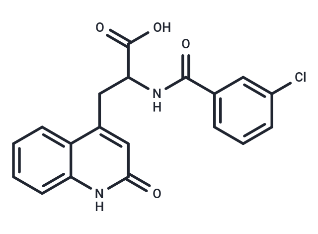 化合物 2-(3-Chlorobenzamido)-3-(2-oxo-1,2-dihydroquinolin-4-yl)propanoic acid|T64461|TargetMol