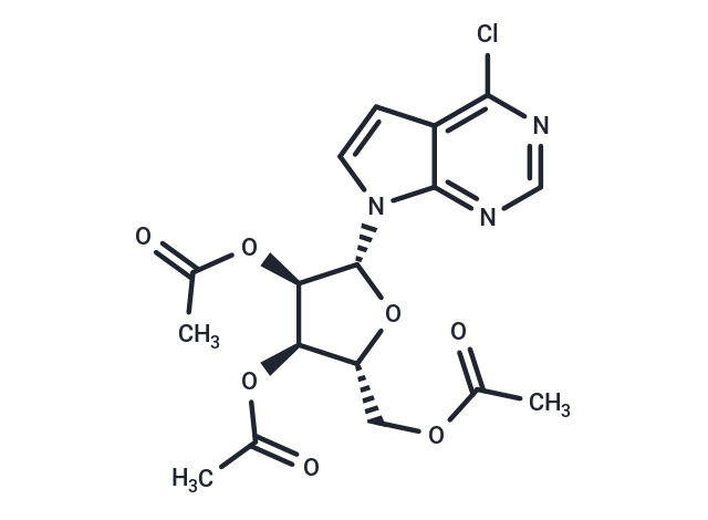 化合物 6-Chloro-7-deaza-9-(2’,3’,5’-tri-O-acetyl-b-D-ribofuranosyl)purine|TNU1301|TargetMol