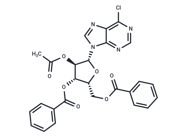 化合物 6-chloro-purine-9-b-D-(2-O-acetyl-3,5-di-O-benzoyl)xylo-furanoside|TNU1002|TargetMol