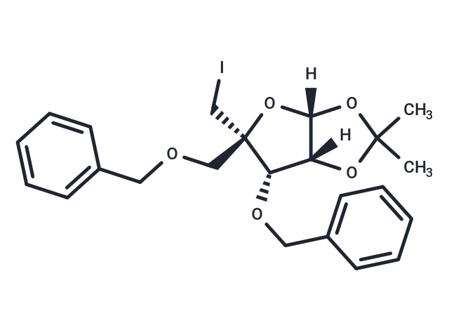 化合物 4-C-(Iodomethyl)-1,2-di-O-(1-methylethylidene)-3,5-bis-O-(phenylmethyl)-a-D-ribofuranose|TNU0925|TargetMol