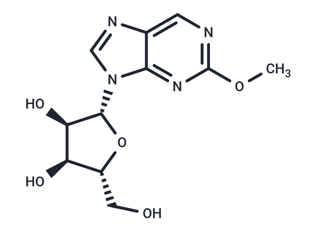 化合物 2-Methoxy-9-(beta-D-ribofuranosyl)purine|TNU1109|TargetMol