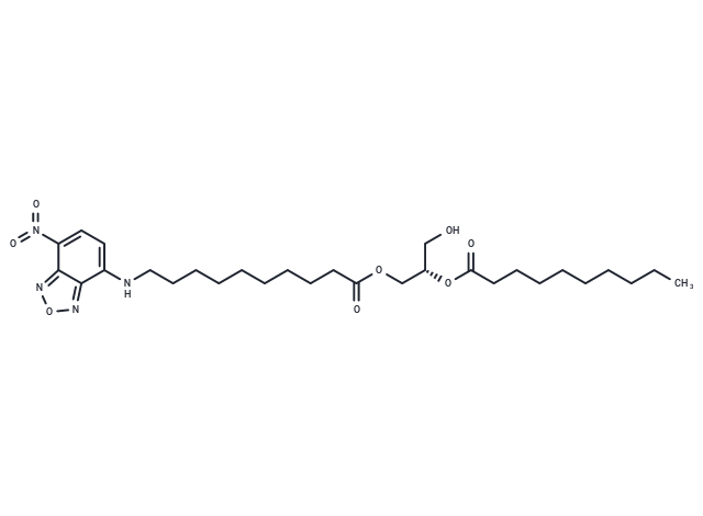 化合物 1-NBD-decanoyl-2-decanoyl-sn-Glycerol|T84489|TargetMol