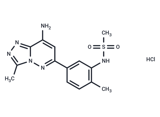 化合物 N-(5-(8-Amino-3-methyl-[1,2,4]triazolo[4,3-b]pyridazin-6-yl)-2-methylphenyl)methanesulfonamide hydrochloride|T64837|TargetMol