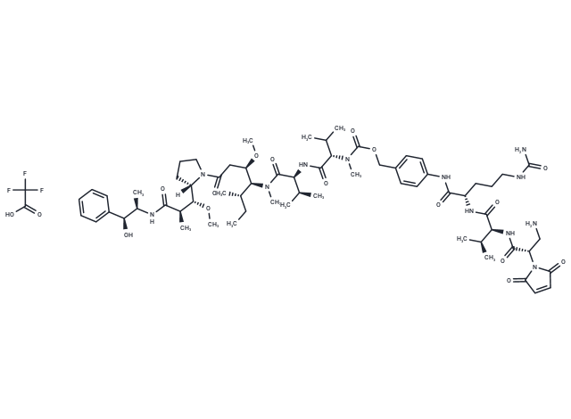 化合物 mDPR-Val-Cit-PAB-MMAE TFA|T84824|TargetMol