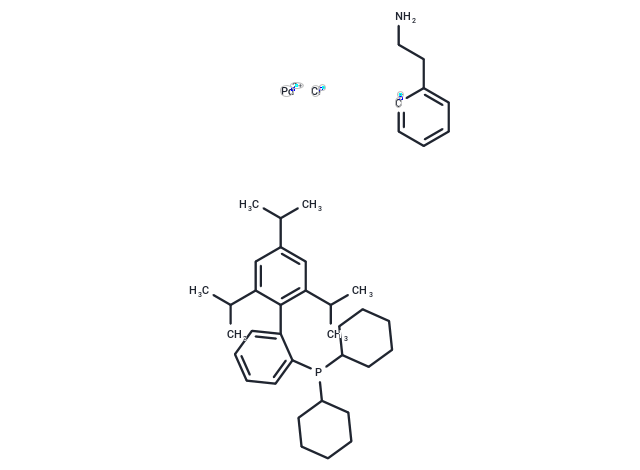 化合物 (SP-4-4)-2-[2-(Amino-KappaN)ethyl]phenyl-KappaC]chloro[dicyclohexyl[2',4',6'-tris(1-methylethyl)[1,1'-biphenyl]-2-yl]phosphine]-Palladium|T66146|TargetMol