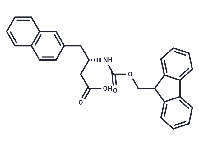 化合物 (S)-3-((((9H-Fluoren-9-yl)methoxy)carbonyl)amino)-4-(naphthalen-2-yl)butanoic acid|T65848|TargetMol