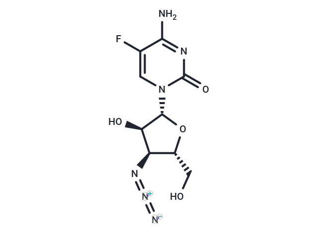 化合物 3'-Azido-3'-deoxy-5-fluorocytidine|T19133|TargetMol