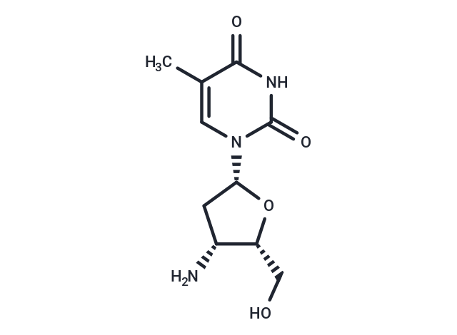 化合物 1-(3-beta-Amino-2,3-dideoxy-beta-D-threopenta-furanosyl)thymine|TNU0790|TargetMol