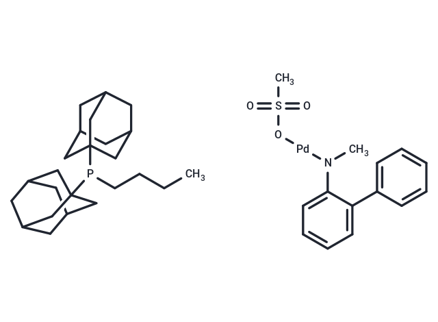 化合物 Mesylate[(di(1-adamantyl)-n-butylphosphine)-2-(2'-amino-1,1'-biphenyl)]palladium(II)|T67439|TargetMol