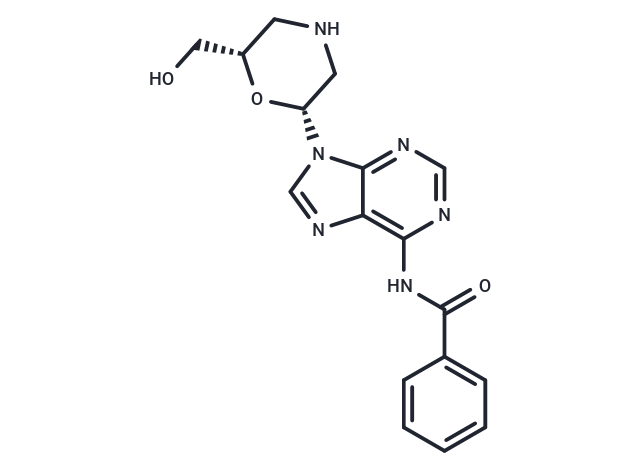 化合物 N6-Benzoyl-7’-OH-morpholino adenosine|TNU0643|TargetMol