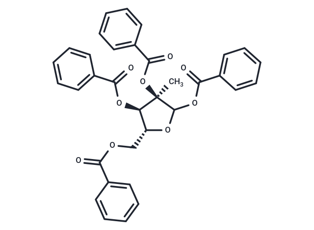 化合物 1,2,3,5-Tetra-O-benzoyl-2-bea-C-methyl-D-ribofuranose|TNU1224|TargetMol