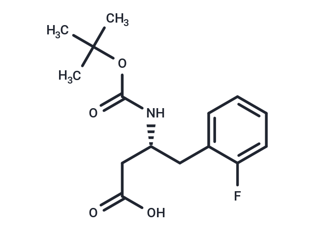 化合物 (R)-3-((tert-Butoxycarbonyl)amino)-4-(2-fluorophenyl)butanoic acid|T65537|TargetMol