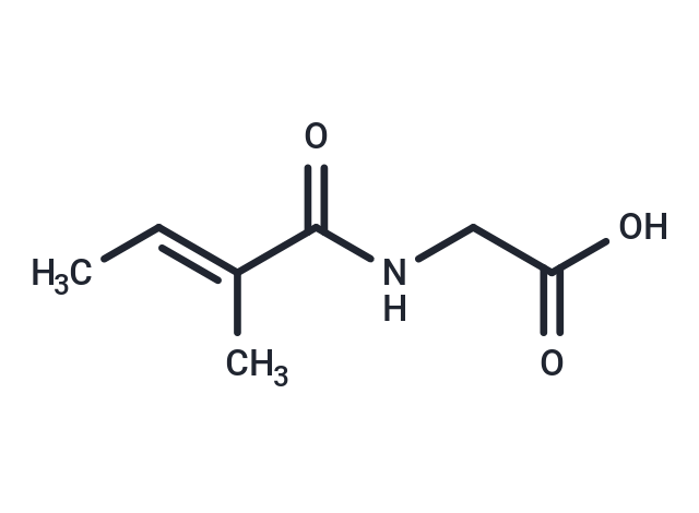 化合物 (E)-2-(2-Methylbut-2-enamido)acetic acid|T65378|TargetMol