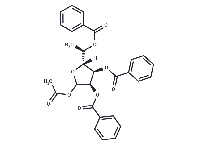 化合物 1-O-Acetyl-2,3,5-tri-O-benzoyl-5(R)-C-methyl-D-ribofuranose|TNU0898|TargetMol