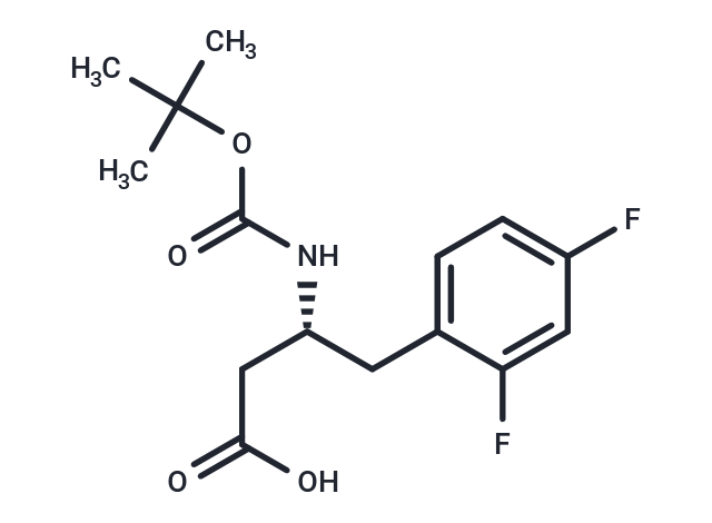 化合物 (R)-3-((tert-Butoxycarbonyl)amino)-4-(2,4-difluorophenyl)butanoic acid|T66697|TargetMol