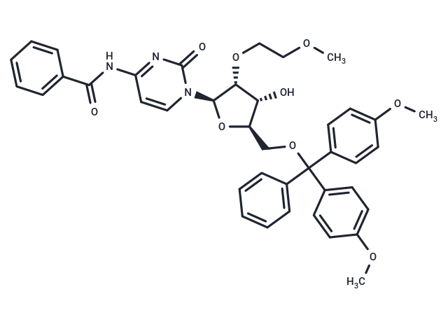 化合物 N4-Benzoyl-5’-O-(4,4’-dimethoxytrityl)-2’-O-(2-methoxyethyl)cytidine|TNU1239|TargetMol