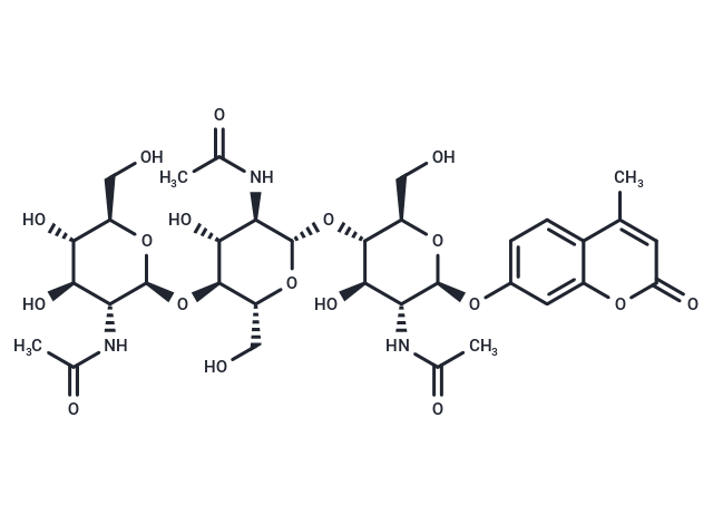 4-Methylumbelliferyl-β-D-N,N',N''-Triacetylchitotrioside|T37570|TargetMol