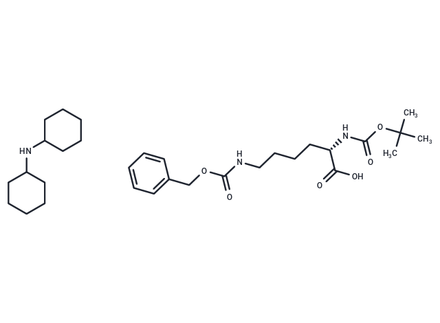 化合物 Dicyclohexylamine (S)-6-(((benzyloxy)carbonyl)amino)-2-((tert-butoxycarbonyl)amino)hexanoate|T65798|TargetMol