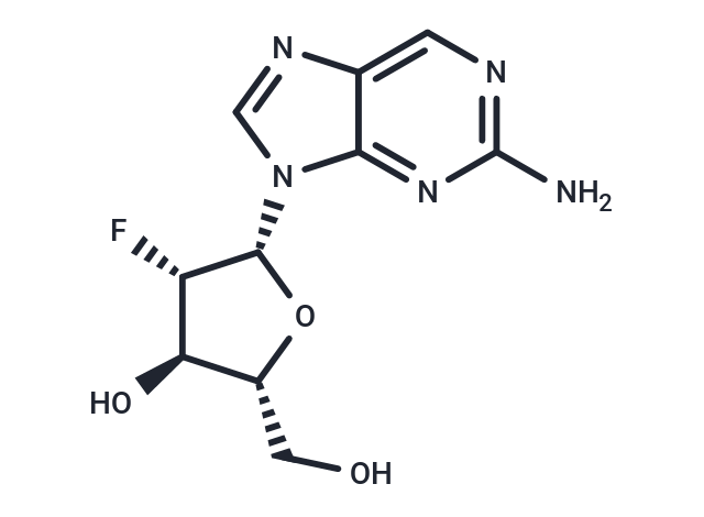 化合物 2-Aminopurine -9-beta-D-(2’-deoxy-2’-fluoro)arabino-riboside|TNU0084|TargetMol