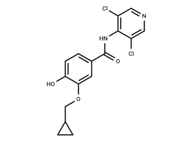 化合物 3-(Cyclopropylmethoxy)-N-(3,5-dichloropyridin-4-yl)-4-hydroxybenzamide|T66408|TargetMol