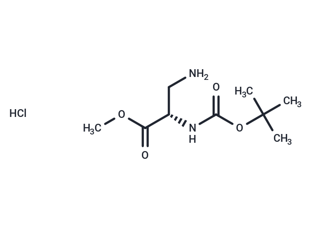 化合物 (S)-Methyl 3-amino-2-((tert-butoxycarbonyl)amino)propanoate hydrochloride|T66364|TargetMol