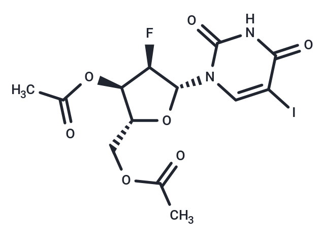 化合物 3’,5’-Di-O-acetyl-2’-deoxy-2’-fluoro-5-iodouridine|TNU0623|TargetMol