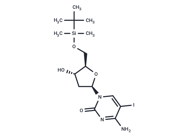 化合物 5'-O-(Tert-butyldimethylsilyl)-5-iodo-2'-deoxycytidine|T67323|TargetMol