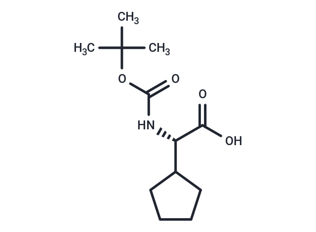 化合物 (S)-2-((tert-Butoxycarbonyl)amino)-2-cyclopentylacetic acid|T66138|TargetMol