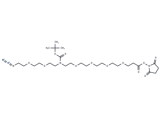 化合物 N-(Azido-PEG2)-N-Boc-PEG4-NHS ester|T16182|TargetMol