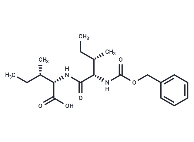 化合物 (2S,3S)-2-((2S,3S)-2-(((Benzyloxy)carbonyl)amino)-3-methylpentanamido)-3-methylpentanoic acid|T65505|TargetMol