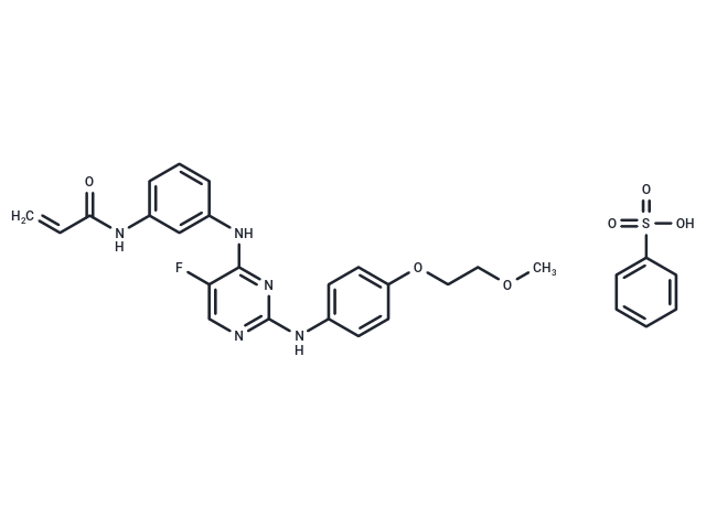 化合物 Spebrutinib besylate|T14357|TargetMol