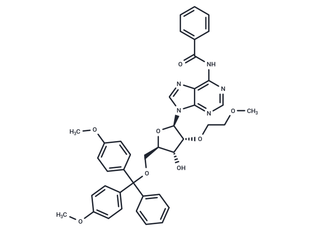 化合物 N6-Benzoyl-5’-O-(4,4’-dimethoxytrityl)-2’-O-(2-methoxyethyl)adenosine|TNU0957|TargetMol