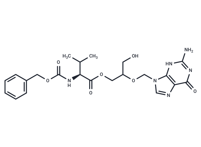 化合物 N-Carbobenzyloxy-L-valinyl-ganciclovir|T67280|TargetMol