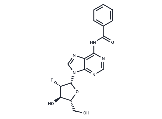 化合物 N6-Benzoyl-2’-fluoro-2’-deoxyarabinoadenosine|TNU1100|TargetMol