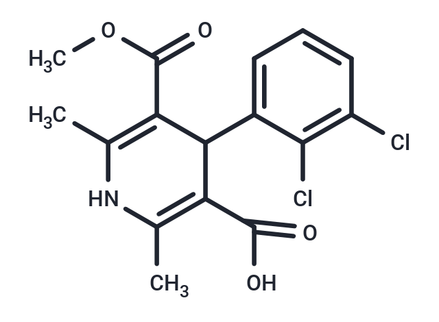 化合物 4-(2,3-Dichlorophenyl)-5-(methoxycarbonyl)-2,6-dimethyl-1,4-dihydropyridine-3-carboxylic acid|T67605|TargetMol