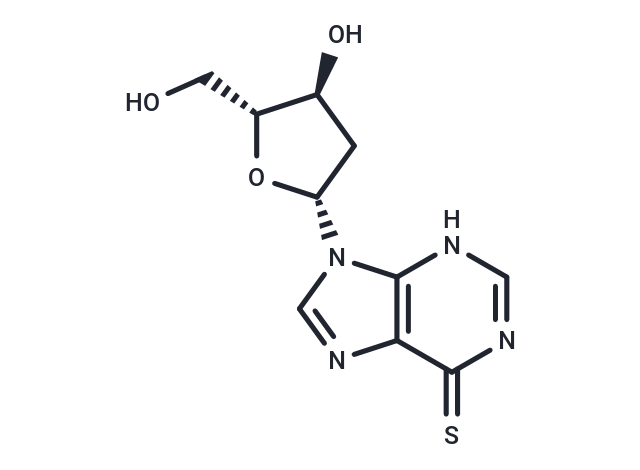 化合物 6-Mercapto-9-(2’-deoxy-beta-D-ribofuranosyl)purine|TNU0979|TargetMol