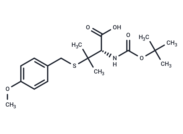 化合物 (S)-2-((tert-Butoxycarbonyl)amino)-3-((4-methoxybenzyl)thio)-3-methylbutanoic acid|T65026|TargetMol