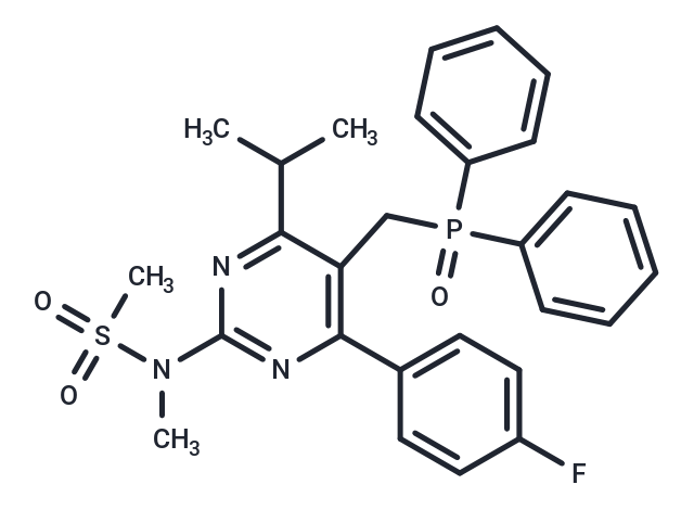 化合物 N-(5-((Diphenylphosphoryl)methyl)-4-(4-fluorophenyl)-6-isopropylpyrimidin-2-yl)-N-methylmethanesulfonamide|T66148|TargetMol